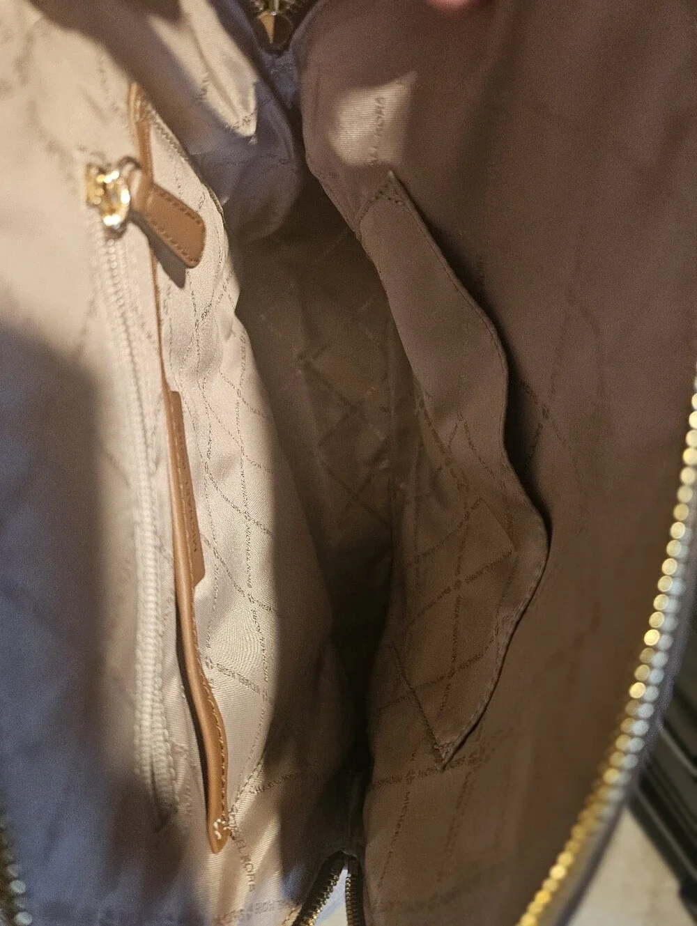 Michael Kors MK Medium Slim Backpack- Brown